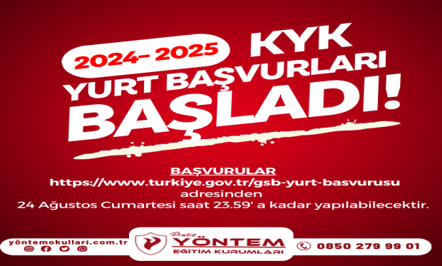 KYK Yurt Başvuruları Başladı