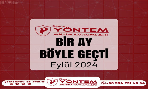 Eylül Ayı Akademik Raporumuz